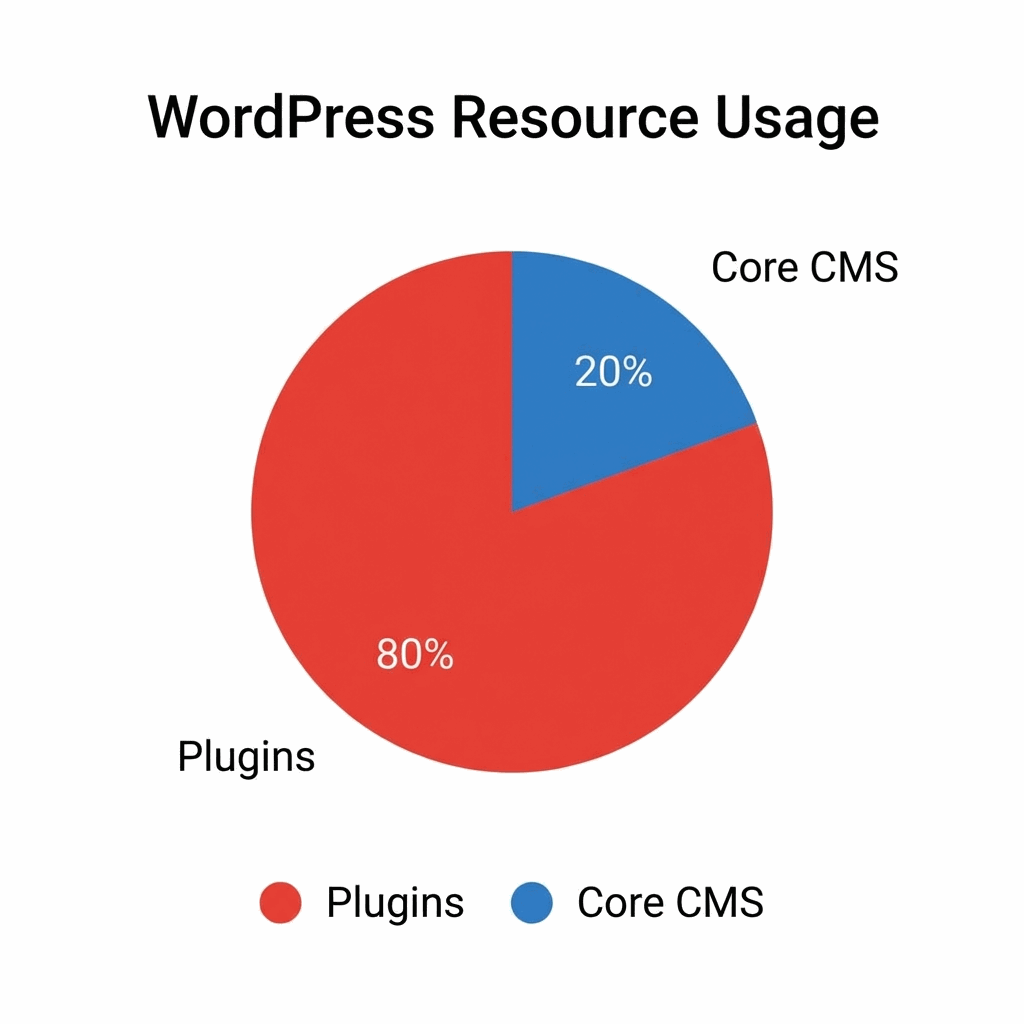 Pie Chart showing WordPress Plugin Resource Usage
